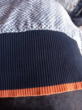 Maglia Marina Rinaldi blu e arancio