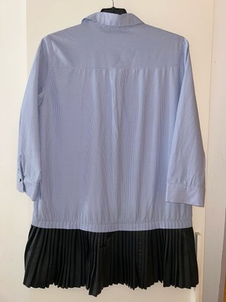 Vestido Zara camisa y cuero