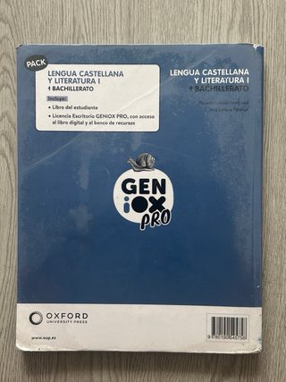 Lengua castellana y literatura I. Libro del est...