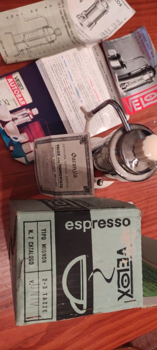 Macchina Caffè Elettrica Vintage Nuova Velox
