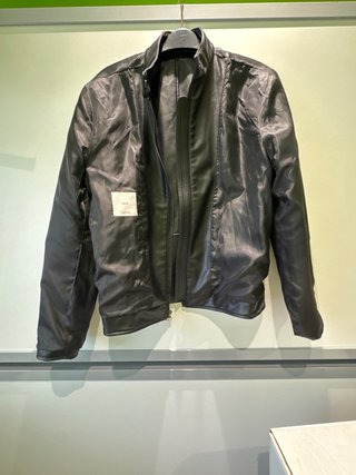 Chaqueta de cuero Mango Negra Talla L