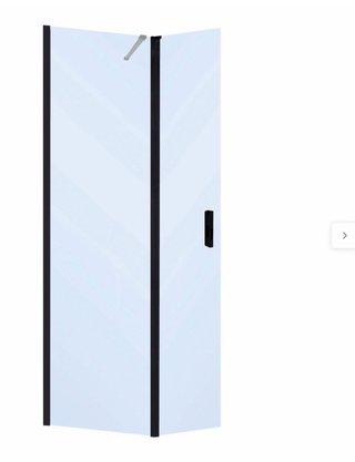 Puerta ducha abatible 50cm Caribe Pro Negro