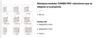 Puerta ducha abatible 50cm Caribe Pro Negro