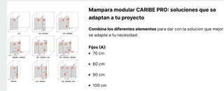 Puerta ducha abatible 50cm Caribe Pro Negro
