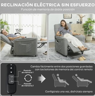Sillón Reclinable Eléctrico Calor Masaje