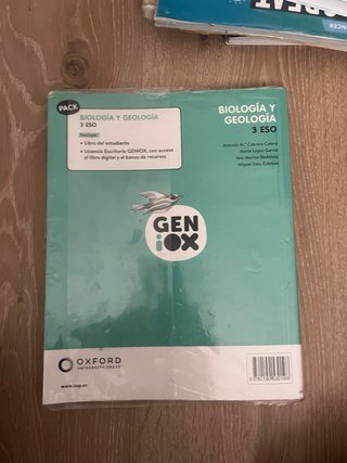 Libro Biología y Geología 3º ESO Geniox Oxford