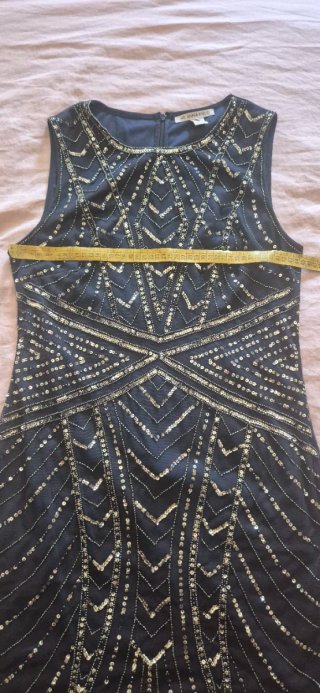 Vestido fiesta lentejuelas azul talla L