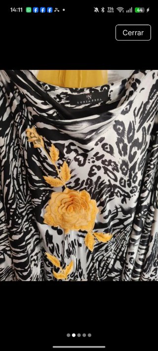 Traje 3 piezas negro y amarillo talla 44
