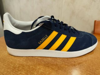 Zapatillas Adidas Gazelle Azul y Amarillo