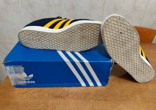 Zapatillas Adidas Gazelle Azul y Amarillo