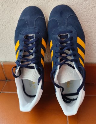 Zapatillas Adidas Gazelle Azul y Amarillo