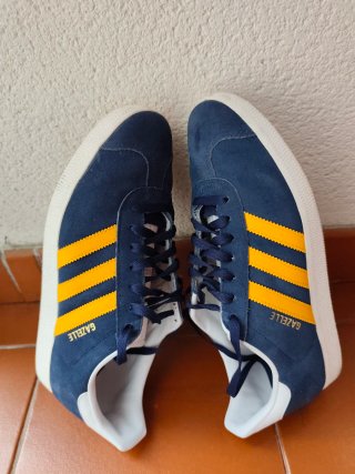 Zapatillas Adidas Gazelle Azul y Amarillo