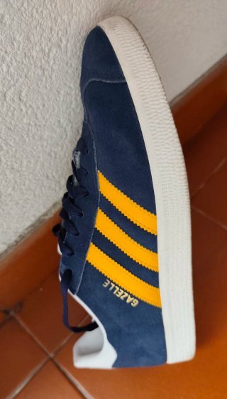 Zapatillas Adidas Gazelle Azul y Amarillo