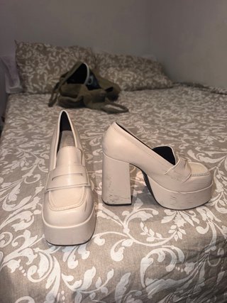 Zapatos Yuu jou beige plataforma tacón T36