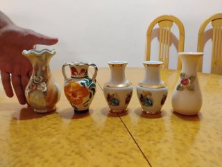 Juego 5 Jarrones Cerámica Decorativos