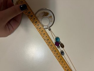 Collana con ciondolo cerchi e perline