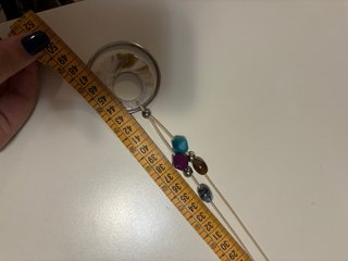 Collana con ciondolo cerchi e perline