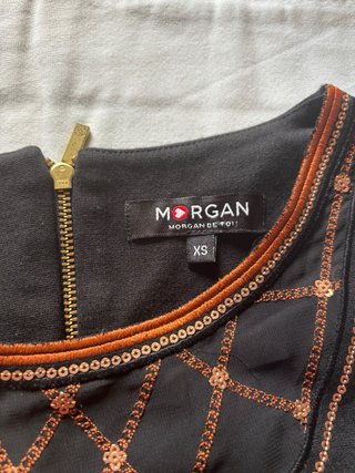 Top Morgan Negro Lentejuelas Talla XS
