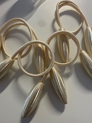 4 fermagli per tende dorati