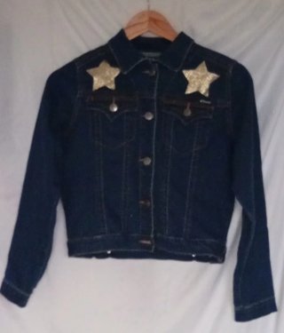 Chaqueta vaquera mujer estrellas doradas