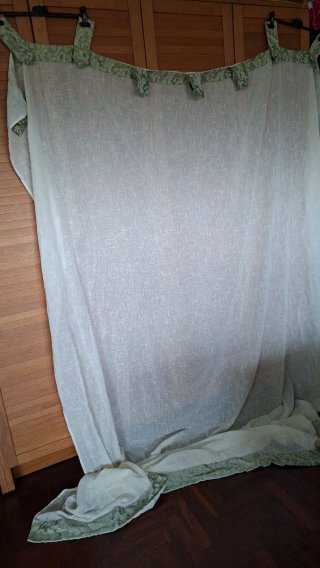 4 Tende simil Lino Bordo Verde Antico