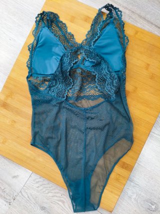 Body encaje azul verdoso talla M