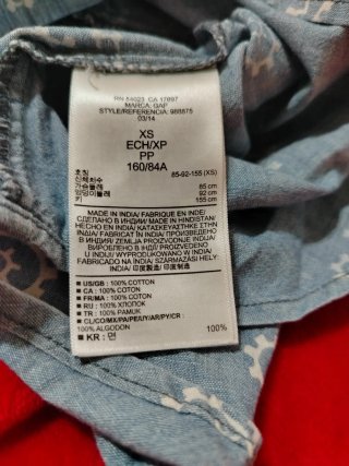 Abito Gap stampa paisley azzurro taglia XS
