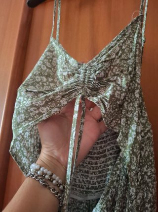 Vestito corto floreale verde Shein