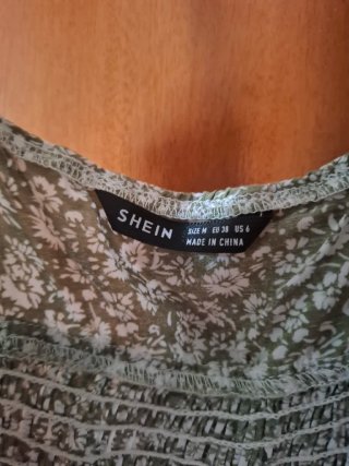 Vestito corto floreale verde Shein