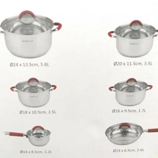 Batería cocina 12 pcs inox NUEVA