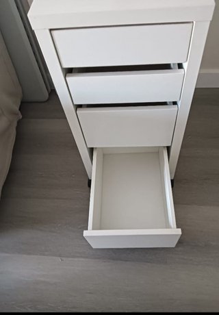 Cajonera MICKE con ruedas IKEA blanca