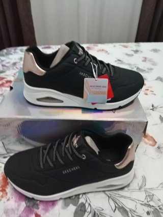 Zapatillas Skechers Talla 39 Negro/Dorado