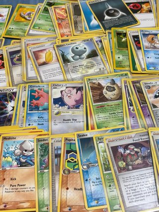 100 cartas pokémon 1995-2009 inglés