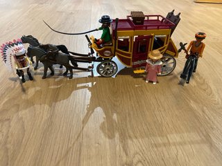 Diligencia Playmobil con Conductor y Señora epoca