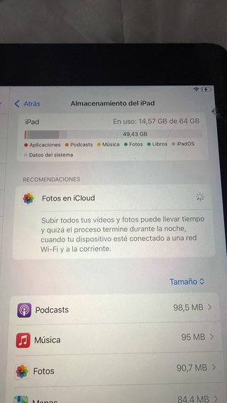 iPad 9.ª Generación Gris Espacial