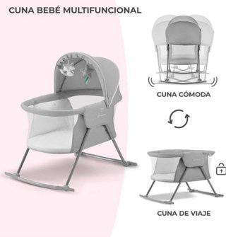Moisés Cuna Kindercraft Gris