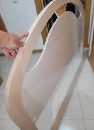 Cabecero cama 135cm beige y blanco