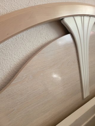 Cabecero cama 135cm beige y blanco