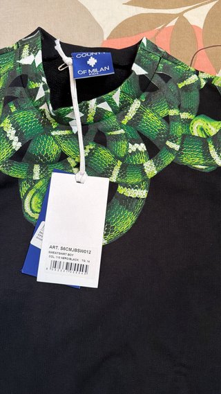 Felpa County of Milan con stampa serpente