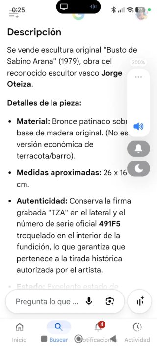 Busto Bronce Sabino Arana