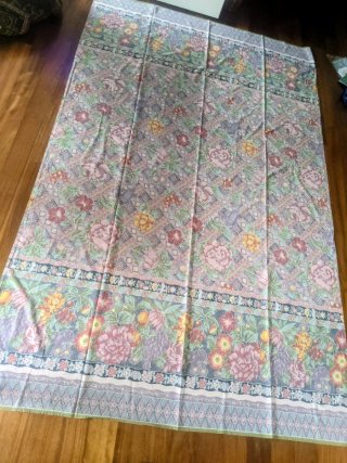 Gran foulard Bassetti vintage anni '80, cm.163x265