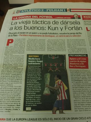 2010 Atlético 2 UEFA campeón marca y As periódicos