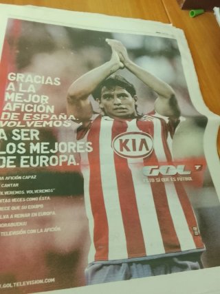 2010 Atlético 2 UEFA campeón marca y As periódicos