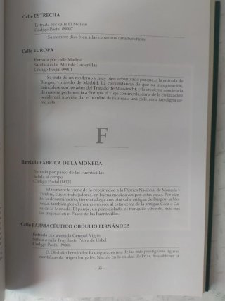 Libro calles Burgos du memoria callejera