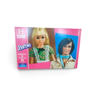Puzzle Barbie Mattel anni '70 - 2 puzzle 54 pezzi
