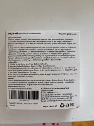 20 Protectores Enchufes VegMai