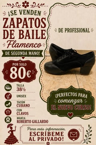 Zapatos Flamenco Unisex Roberto Gallardo 38.5