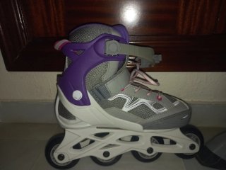 Patines Oxelo Fit 3 Ajustables T.35-38 + proteccio