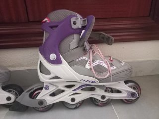 Patines Oxelo Fit 3 Ajustables T.35-38 + proteccio