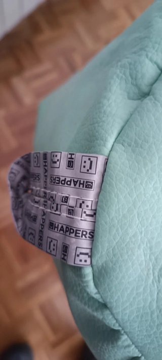 Puf pera XL Happers verde menta polipiel